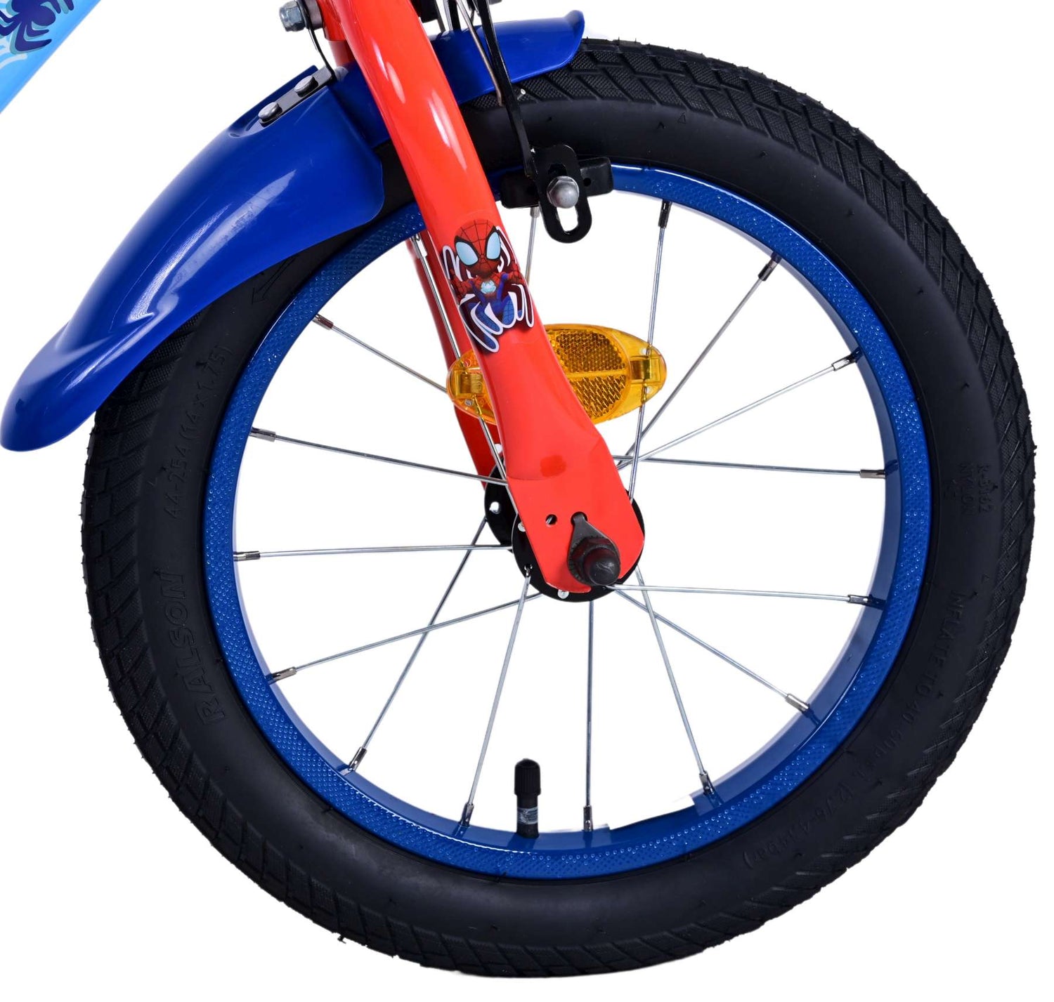 Volare Spider-Man 14 Zoll Kinderfahrrad Blau - Sicherheit, Komfort und langanhaltende Freude!