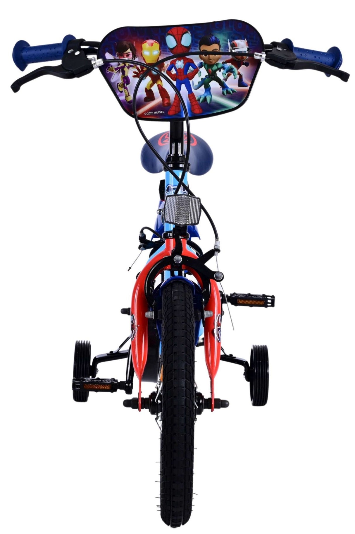 Volare Spider-Man 14 Zoll Kinderfahrrad Blau - Sicherheit, Komfort und langanhaltende Freude!