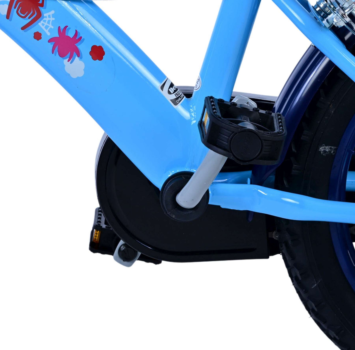 Volare Spidey Kinderfahrrad für Jungen - 14 Zoll - Blau mit Zweihandbremsen