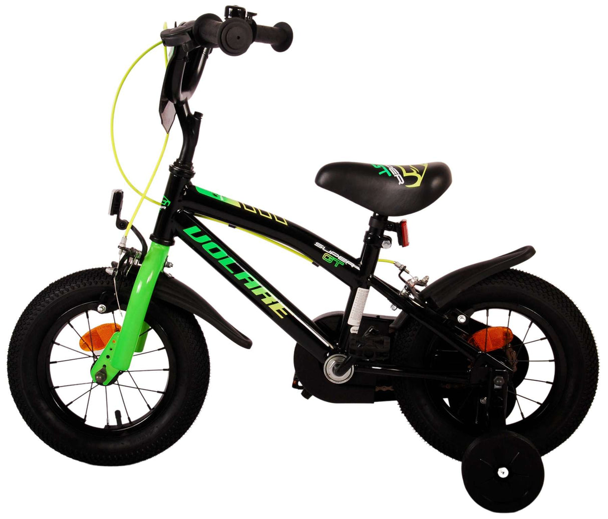 Volare Super GT Kinderfahrrad - Jungen - 12 Zoll - Grün - Zwei Handbremsen