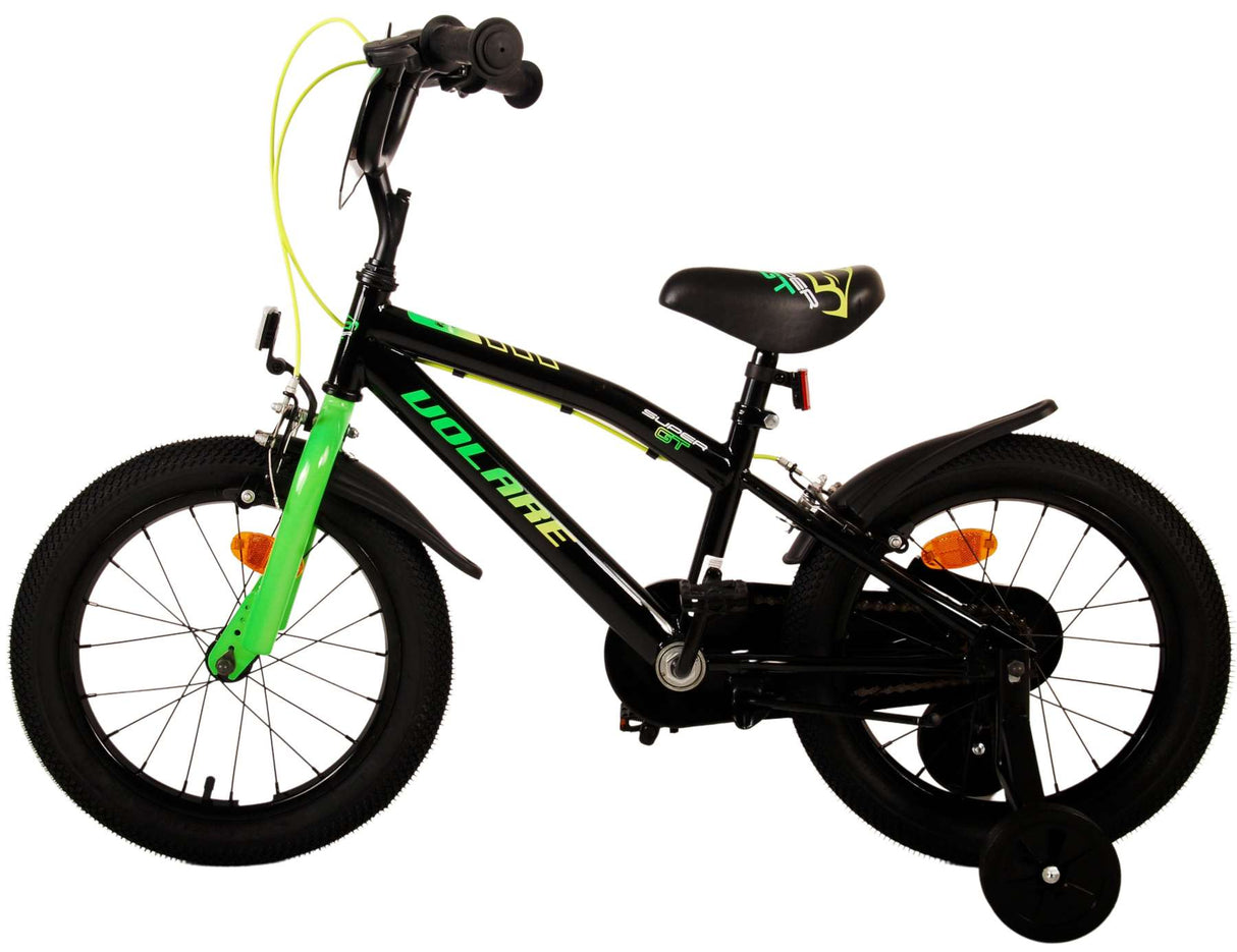 Volare Super GT Kinderfahrrad - Jungen - 16 Zoll - Grün- Zweihandbremsen