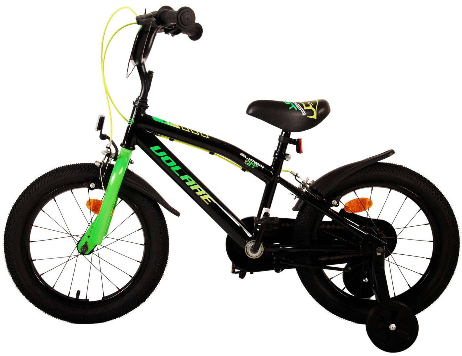 Volare Super GT Kinderfahrrad - Jungen - 16 Zoll - Grün- Zweihandbremsen