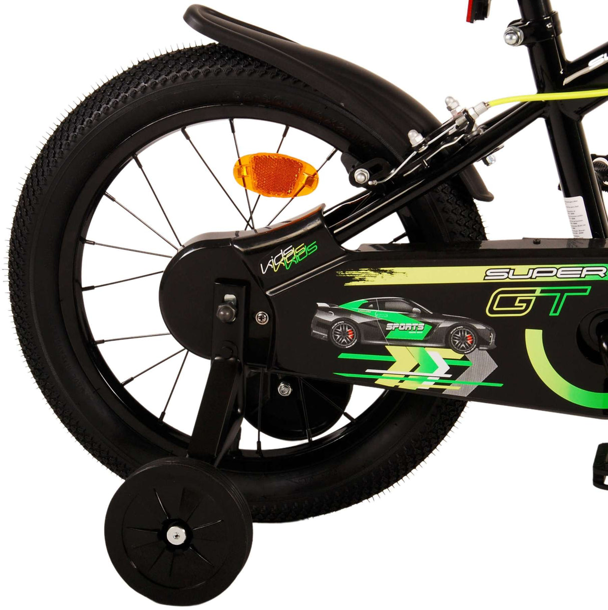 Volare Super GT Kinderfahrrad - Jungen - 16 Zoll - Grün- Zweihandbremsen