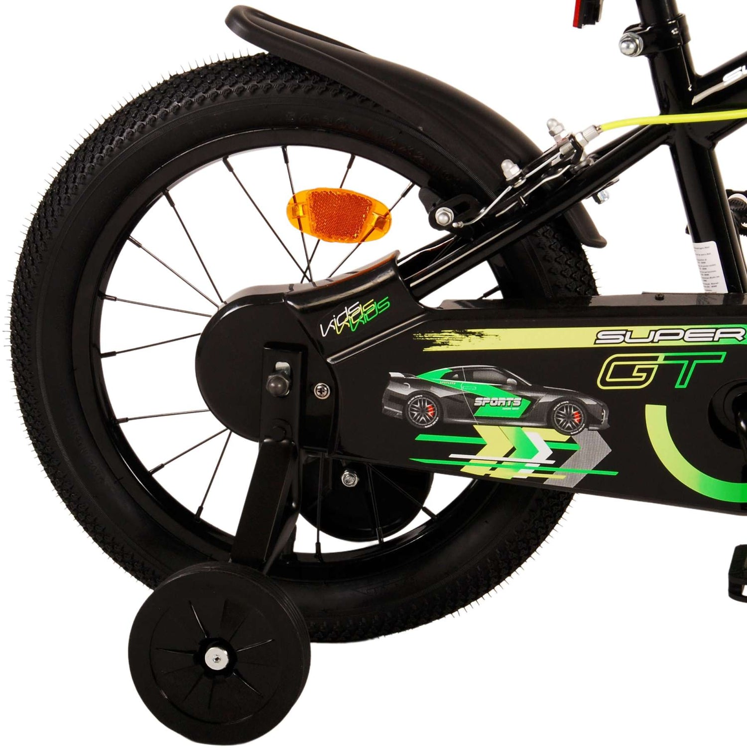 Volare Super GT Kinderfahrrad - Jungen - 16 Zoll - Grün- Zweihandbremsen