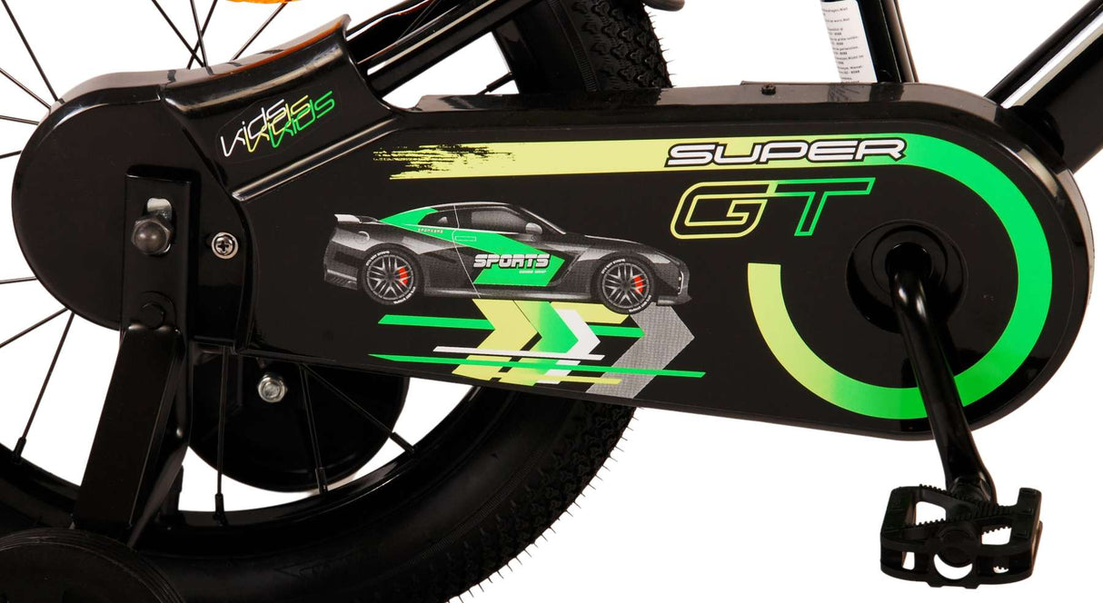Volare Super GT Kinderfahrrad - Jungen - 16 Zoll - Grün- Zweihandbremsen