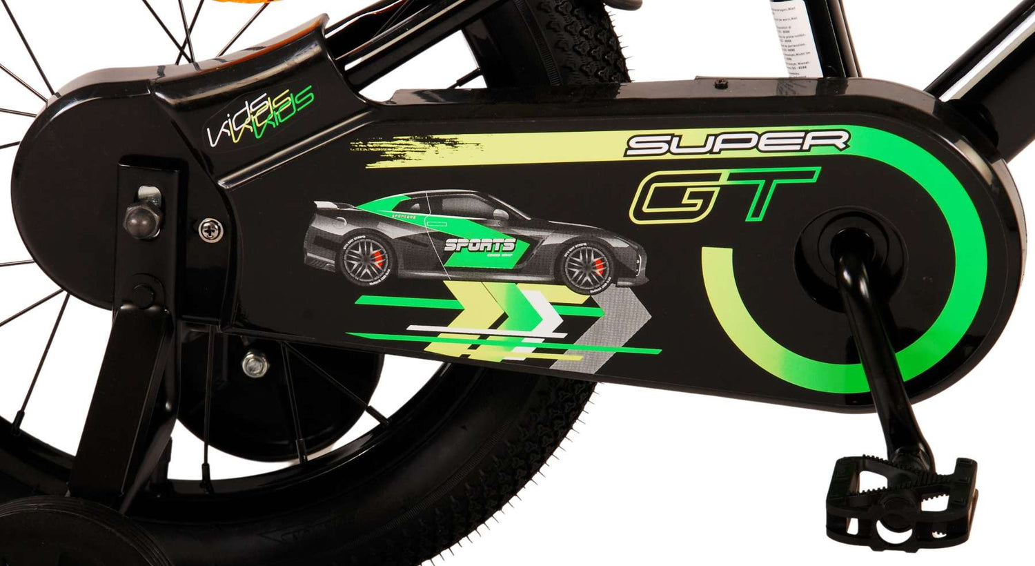 Volare Super GT Kinderfahrrad - Jungen - 16 Zoll - Grün- Zweihandbremsen