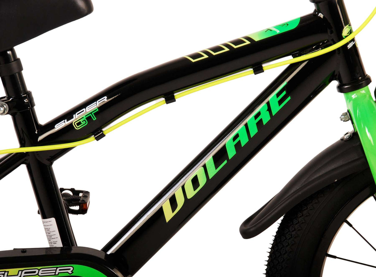 Volare Super GT Kinderfahrrad - Jungen - 16 Zoll - Grün- Zweihandbremsen