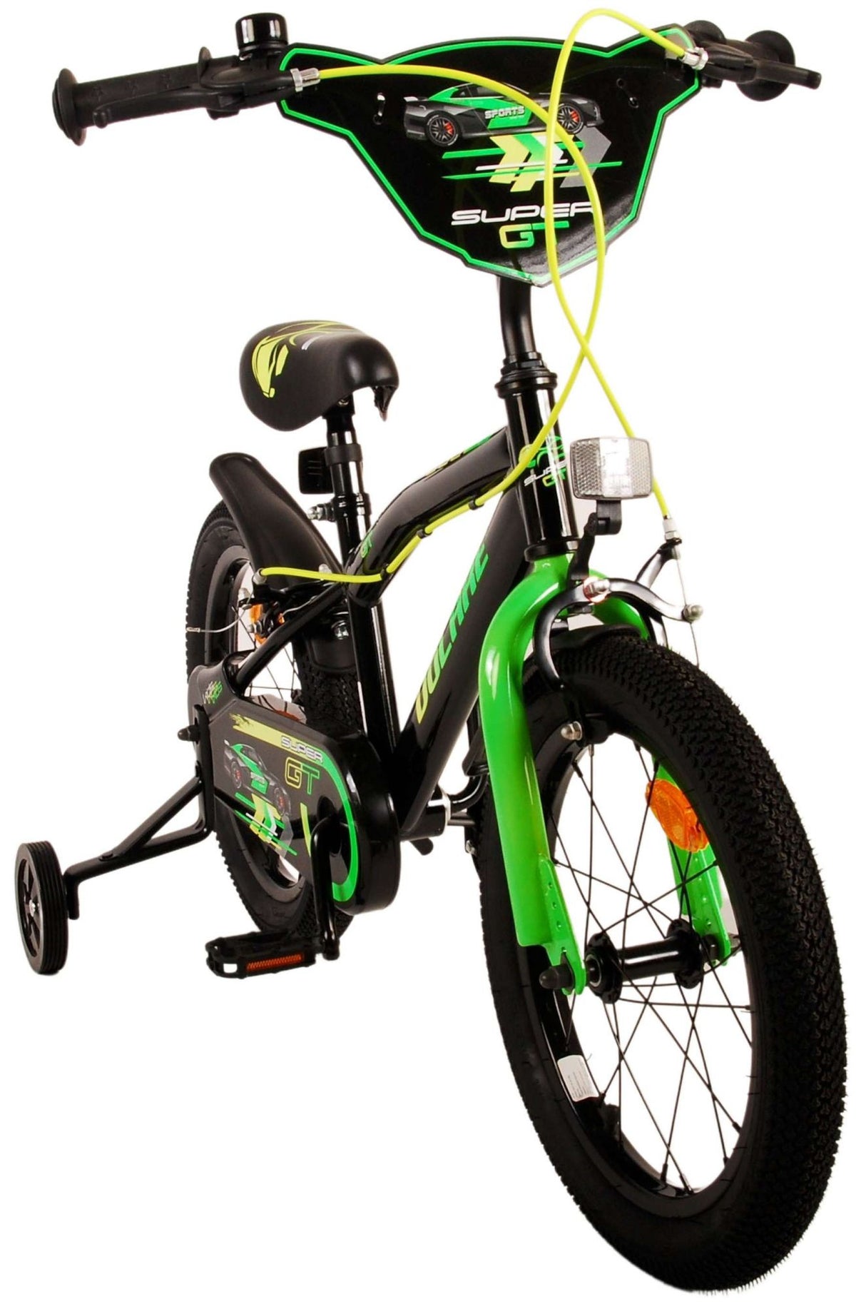 Volare Super GT Kinderfahrrad - Jungen - 16 Zoll - Grün- Zweihandbremsen