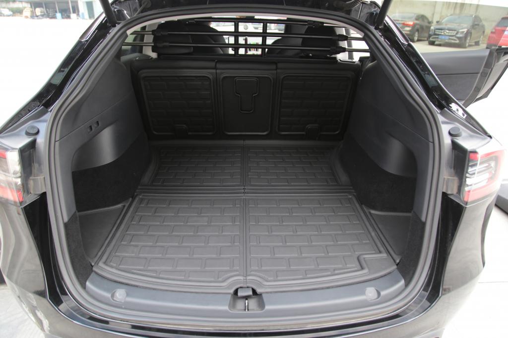 3D Kofferraummatte + Unterbodenmatte passend für Tesla Model Y / Performance rutschfest