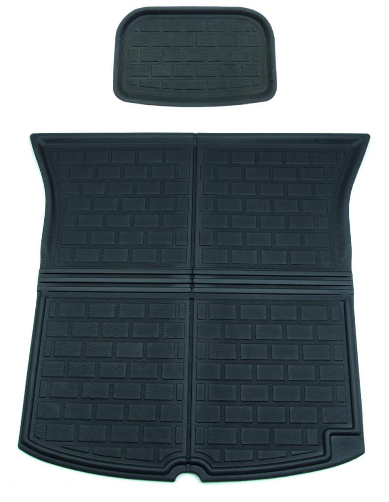 3D Kofferraummatte + Unterbodenmatte passend für Tesla Model Y / Performance rutschfest