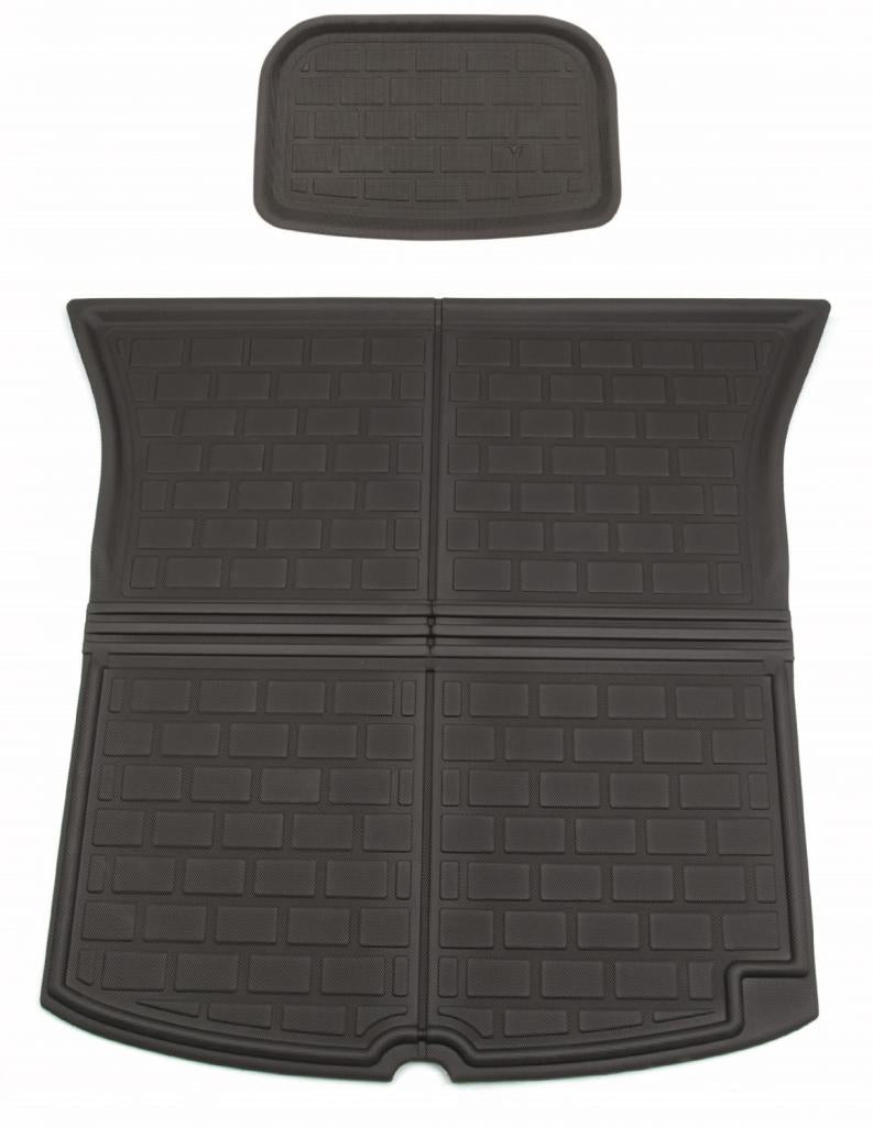 3D Kofferraummatte + Unterbodenmatte passend für Tesla Model Y / Performance rutschfest