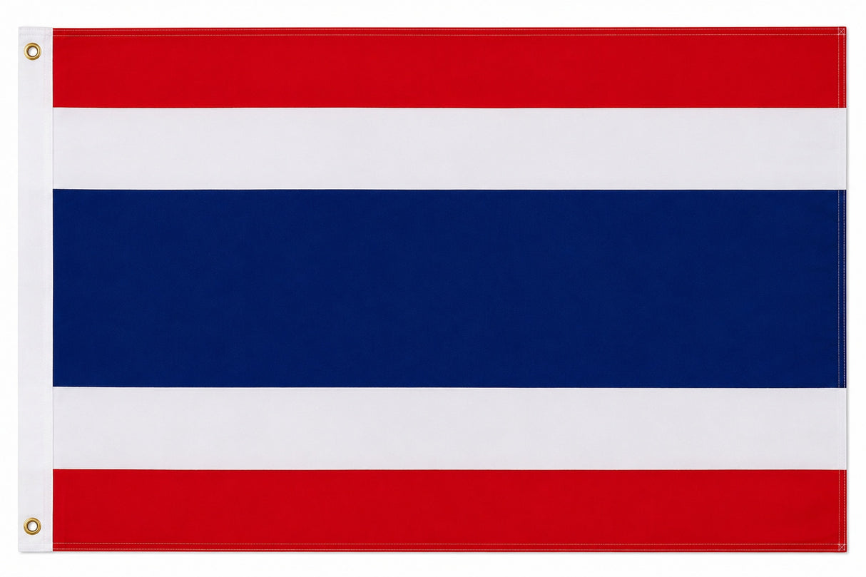 Flagge Thailand 90 x 150 cm Fahne mit 2 Ösen 100g/m² Stoffgewicht Hissflagge für Mast