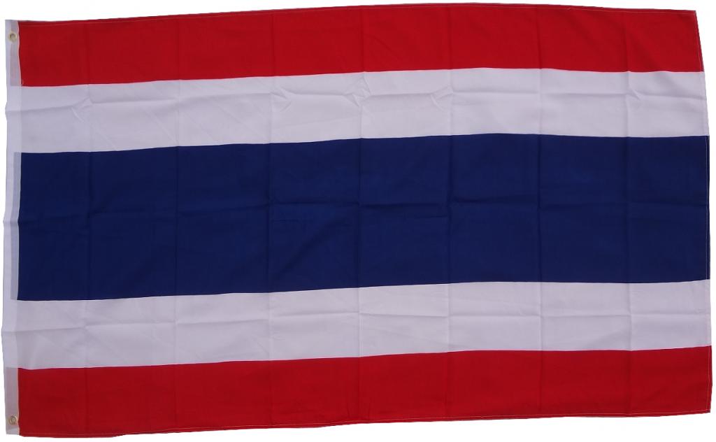 Flagge Thailand 90 x 150 cm Fahne mit 2 Ösen 100g/m² Stoffgewicht Hissflagge für Mast