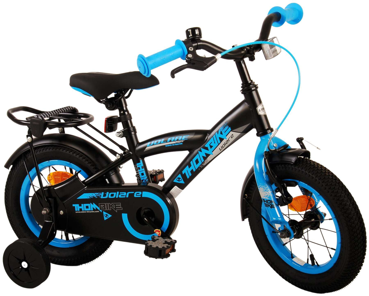 Volare Thombike Kinderfahrrad - Jungen - 12 Zoll - Schwarz Blau