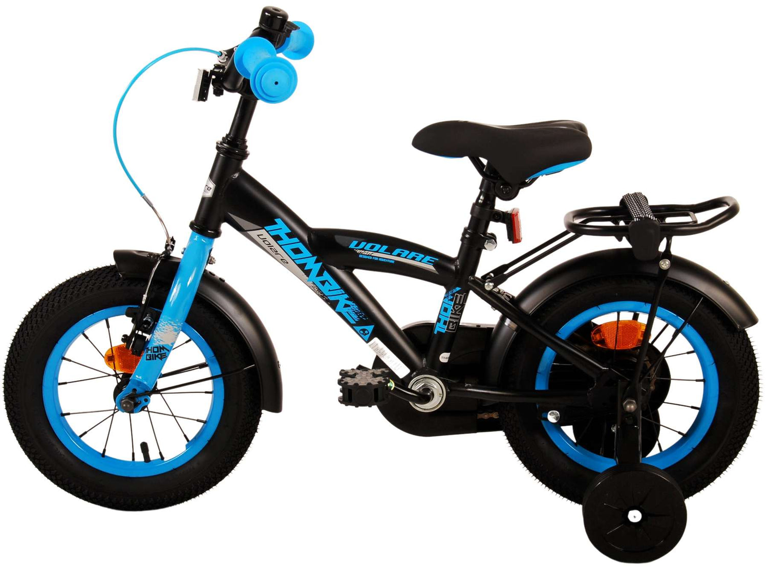 Volare Thombike Kinderfahrrad - Jungen - 12 Zoll - Schwarz Blau