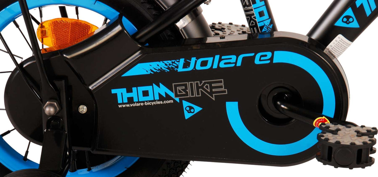 Volare Thombike Kinderfahrrad - Jungen - 12 Zoll - Schwarz Blau