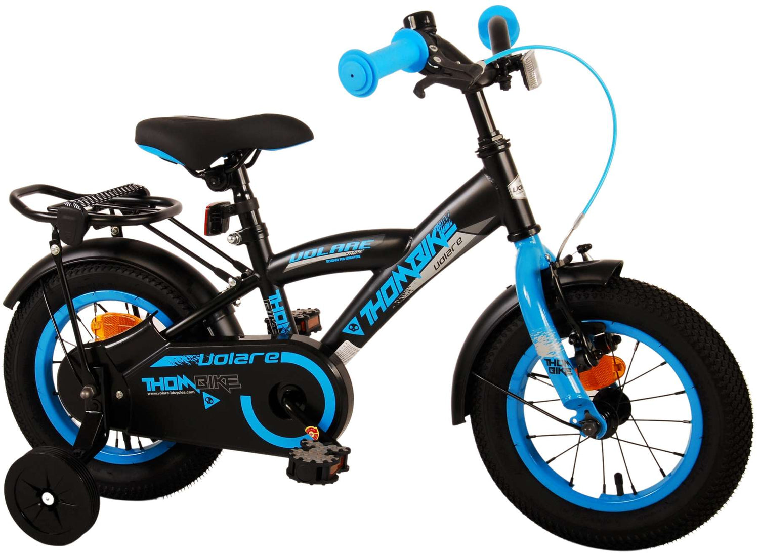 Volare Thombike Kinderfahrrad - Jungen - 12 Zoll - Schwarz Blau