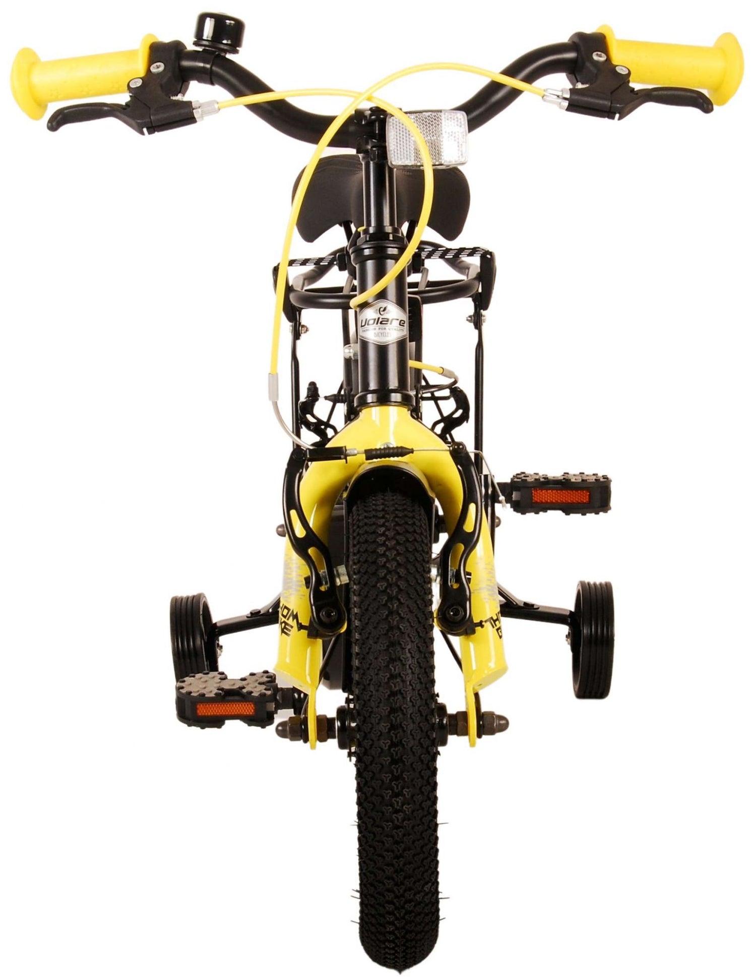 Volare Thombike Kinderfahrrad - Jungen - 12 Zoll - Schwarz Gelb - Zweihandbremsen