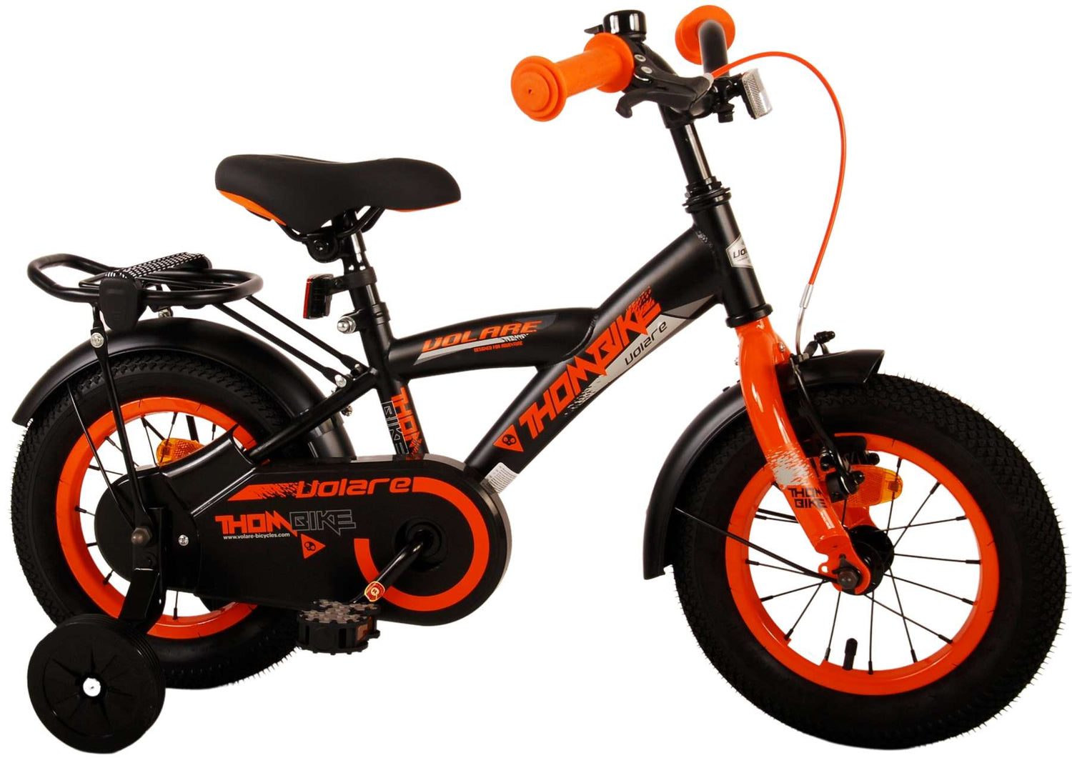 Volare Thombike Kinderfahrrad - Jungen - 12 Zoll - Schwarz Orange