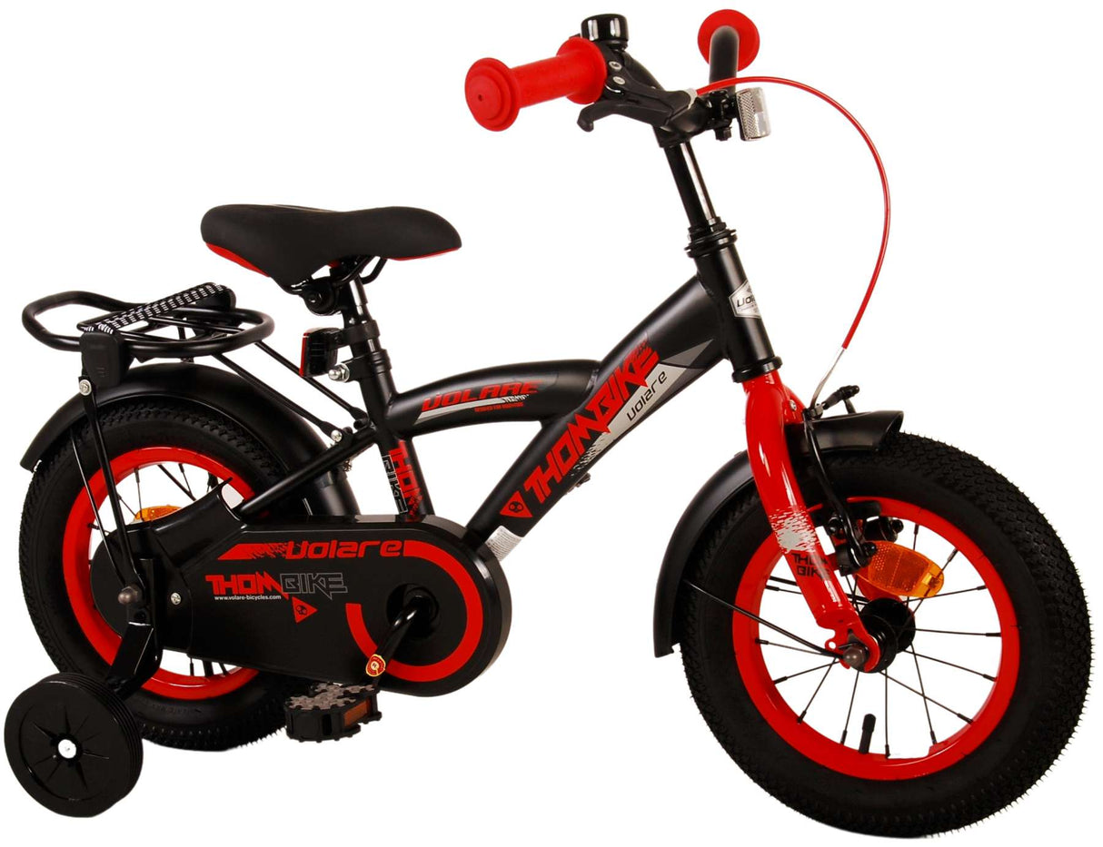 Volare Thombike Kinderfahrrad - Jungen - 12 Zoll - Schwarz Rot