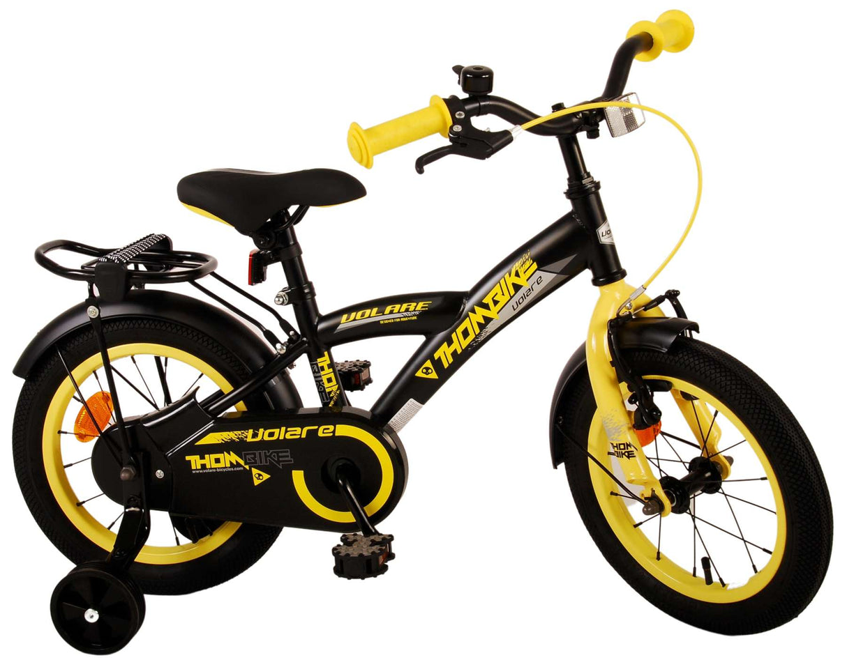 Volare Thombike Kinderfahrrad - Jungen - 14 Zoll - Schwarz Gelb