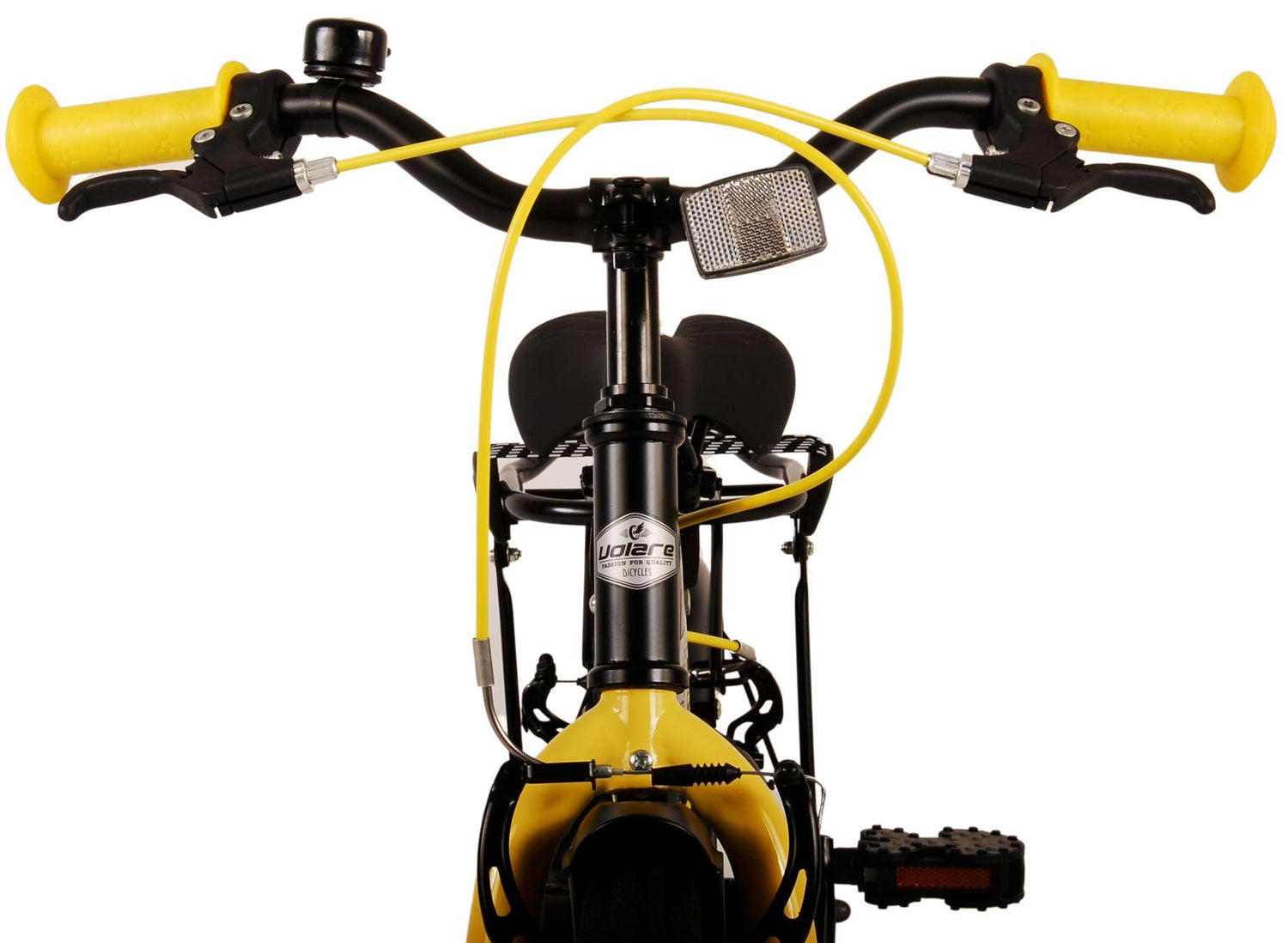 Volare Thombike Kinderfahrrad - Jungen - 14 Zoll - Schwarz Gelb - Zweihandbremsen
