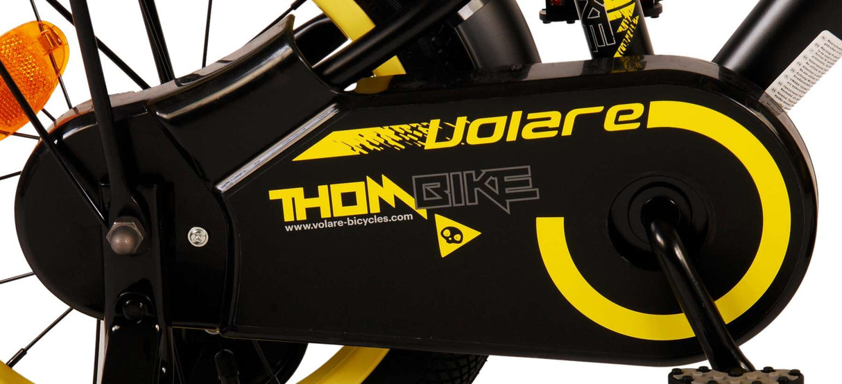 Volare Thombike Kinderfahrrad - Jungen - 14 Zoll - Schwarz Gelb