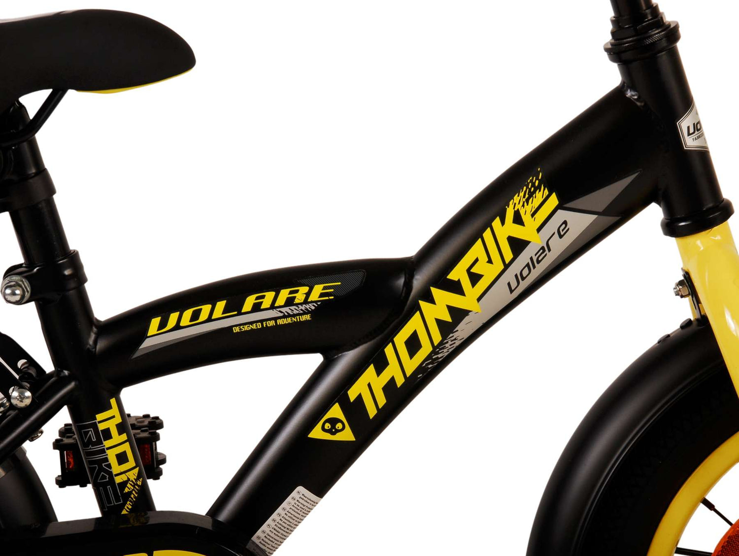 Volare Thombike Kinderfahrrad - Jungen - 14 Zoll - Schwarz Gelb