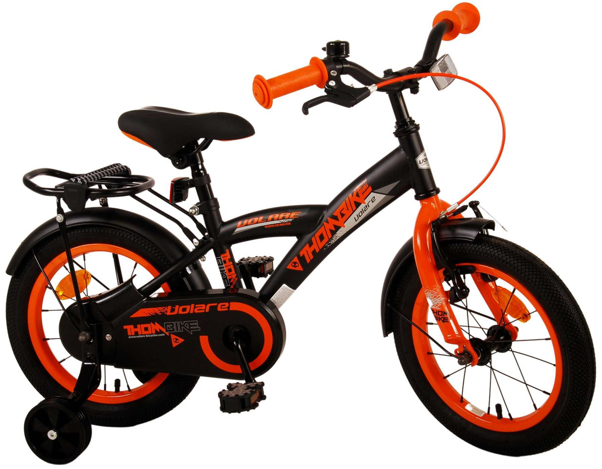 Volare Thombike Kinderfahrrad - Jungen - 14 Zoll - Schwarz Orange