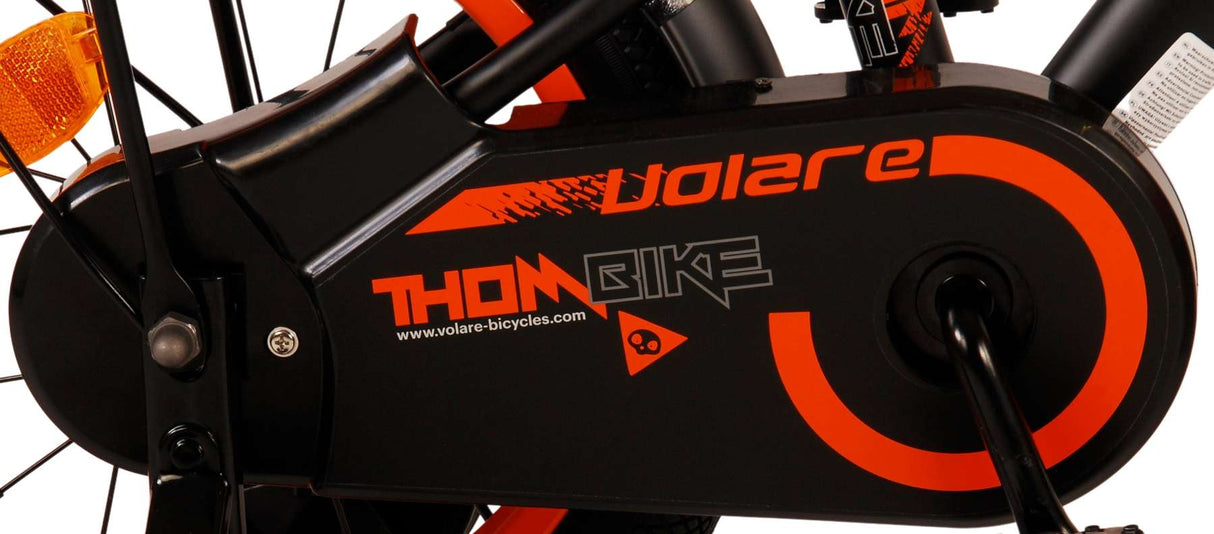 Volare Thombike Kinderfahrrad - Jungen - 14 Zoll - Schwarz Orange
