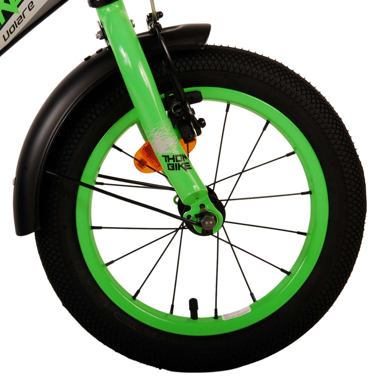 Volare Thombike Kinderfahrrad - Jungen - 14 Zoll - Schwarz Grün