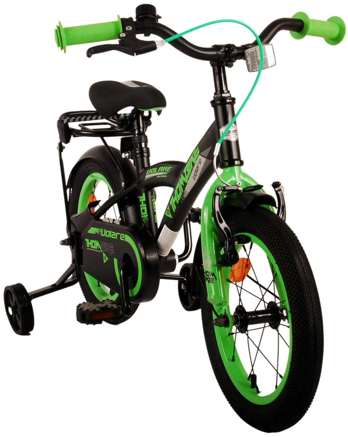 Volare Thombike Kinderfahrrad - Jungen - 14 Zoll - Schwarz Grün