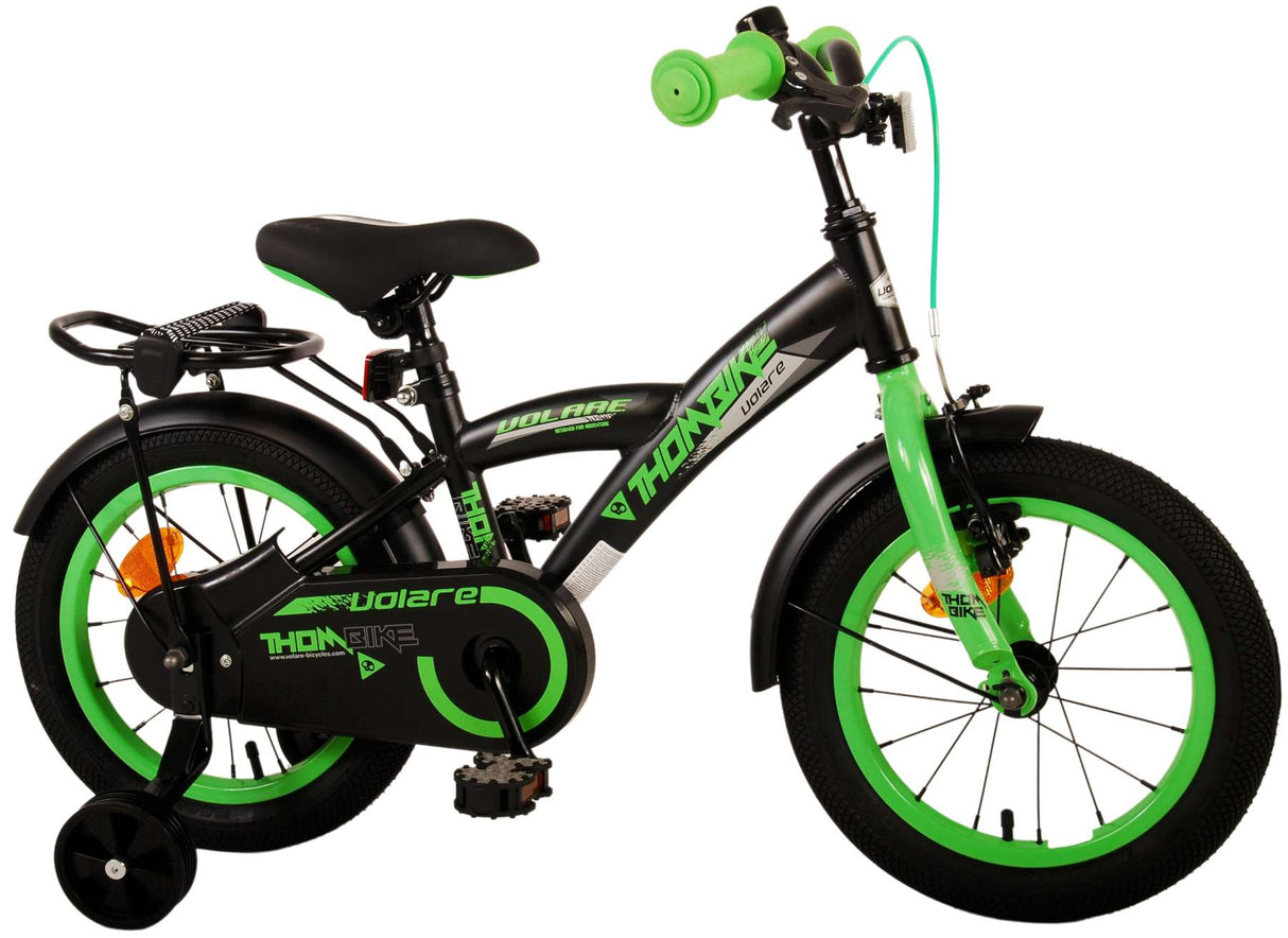 Volare Thombike Kinderfahrrad - Jungen - 14 Zoll - Schwarz Grün
