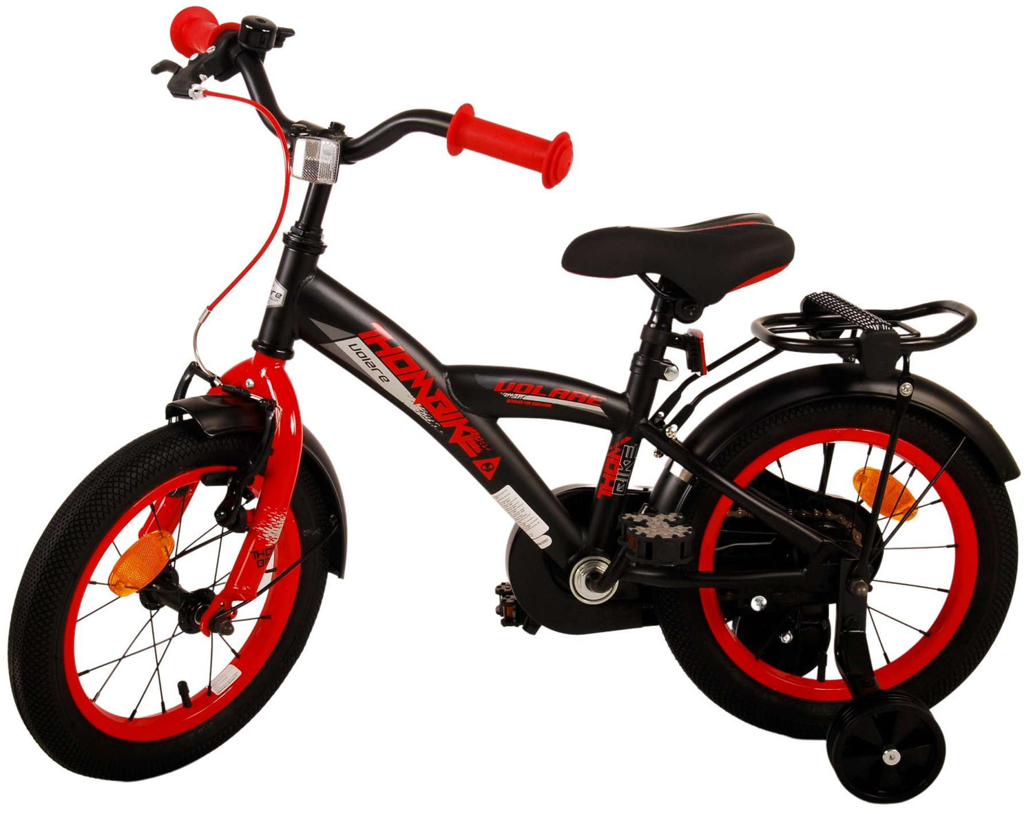 Volare Thombike Kinderfahrrad - Jungen - 14 Zoll - Schwarz Rot