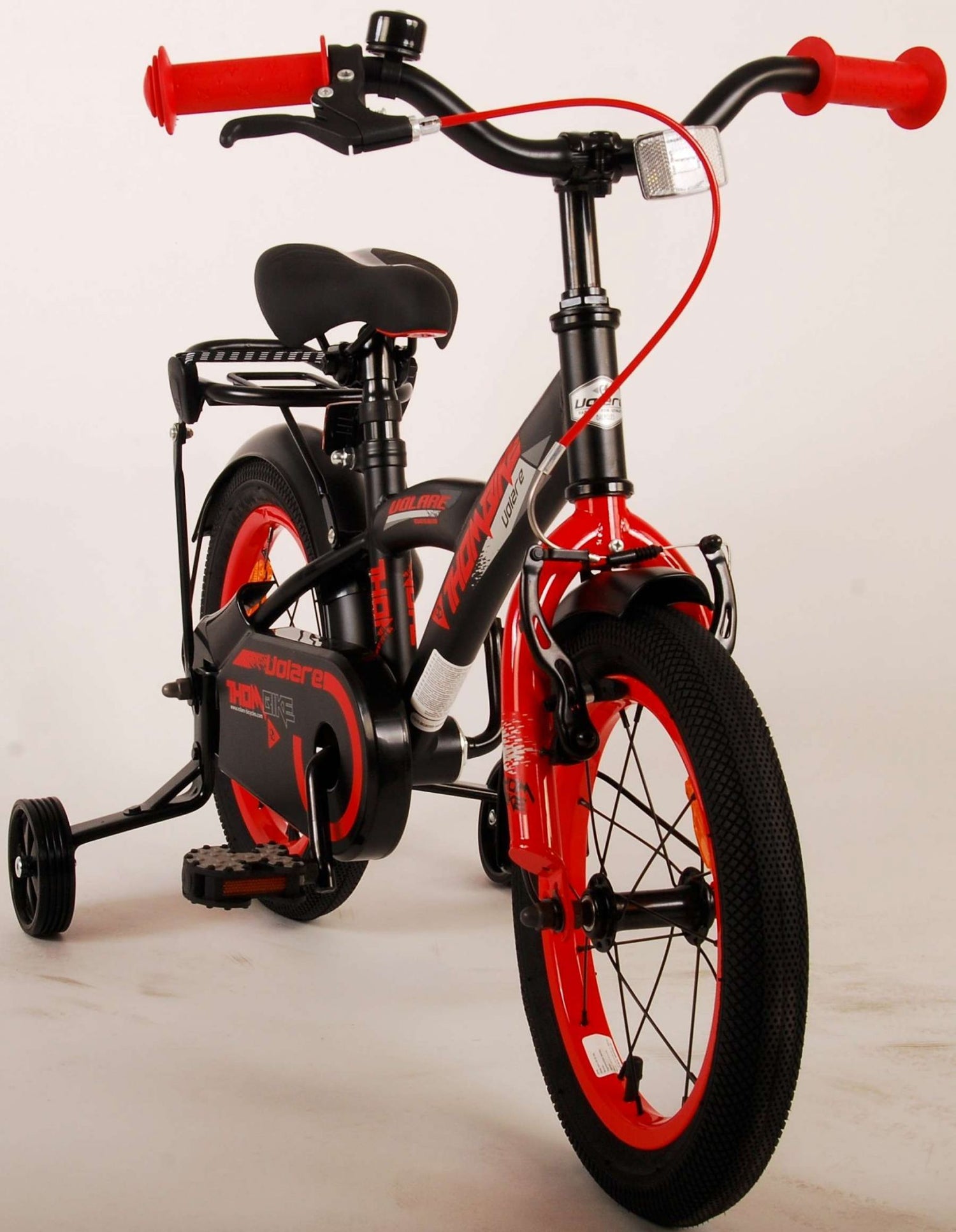 Volare Thombike Kinderfahrrad - Jungen - 14 Zoll - Schwarz Rot