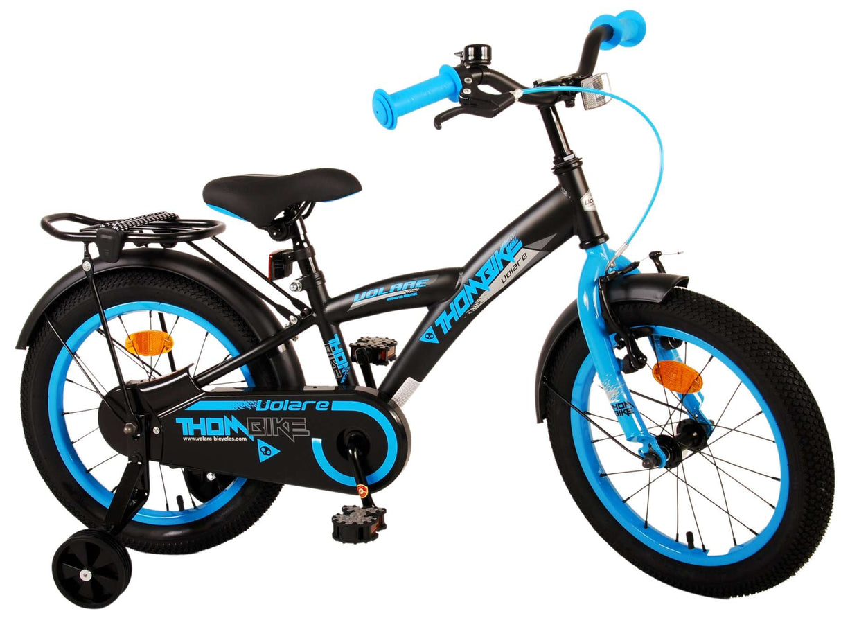 Volare Thombike Kinderfahrrad - Jungen - 16 Zoll - Schwarz Blau
