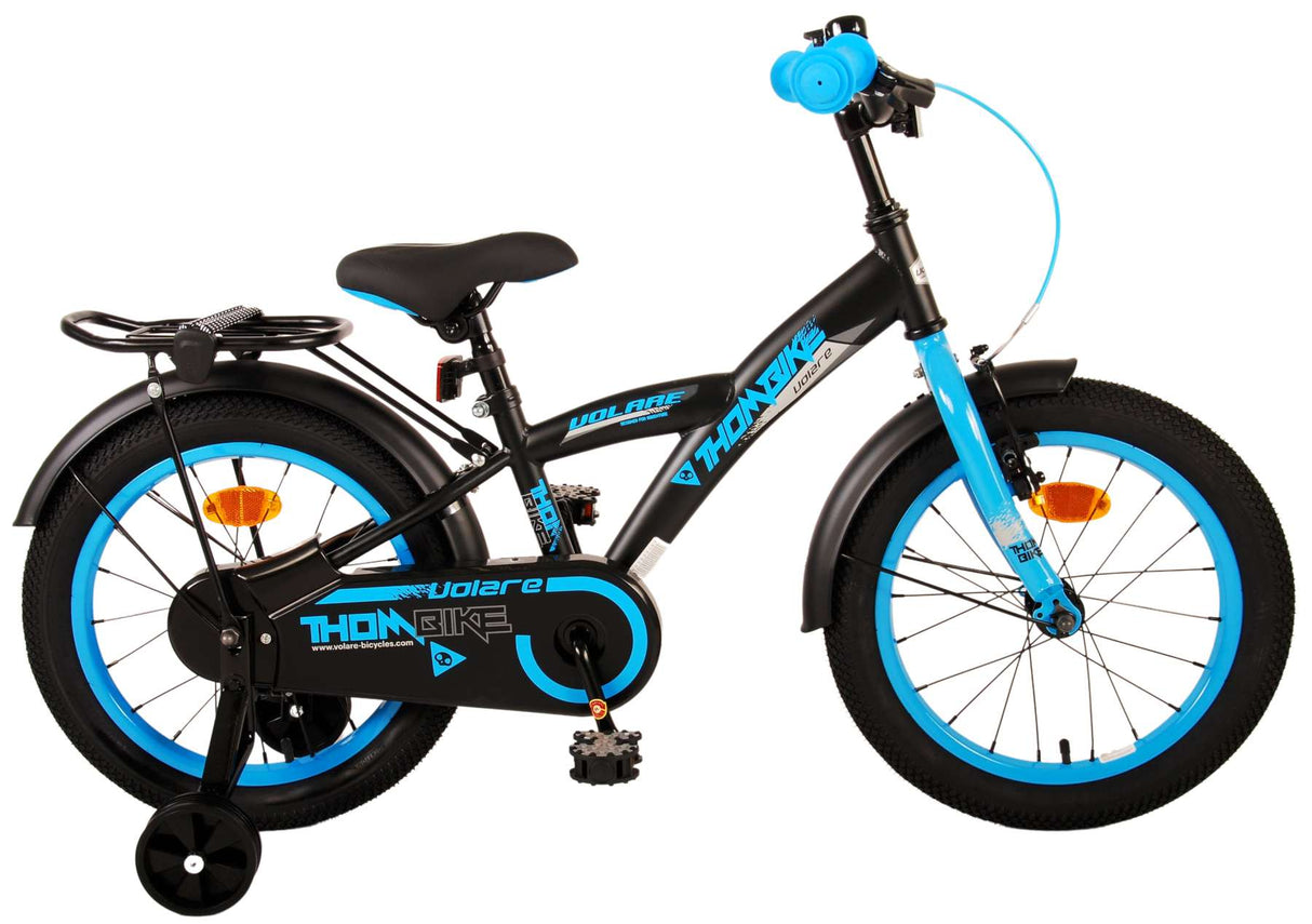 Volare Thombike Kinderfahrrad - Jungen - 16 Zoll - Schwarz Blau