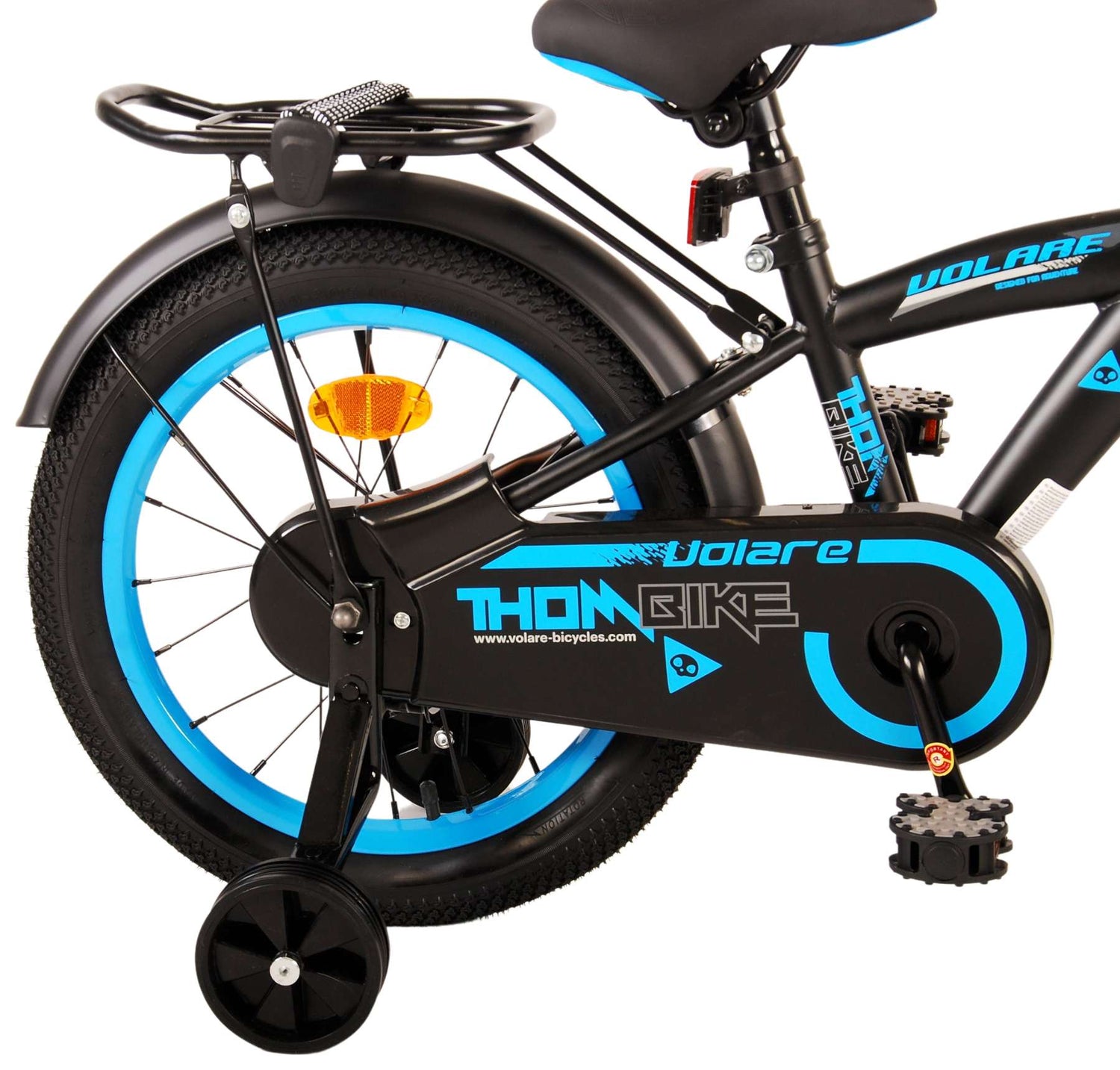 Volare Thombike Kinderfahrrad - Jungen - 16 Zoll - Schwarz Blau