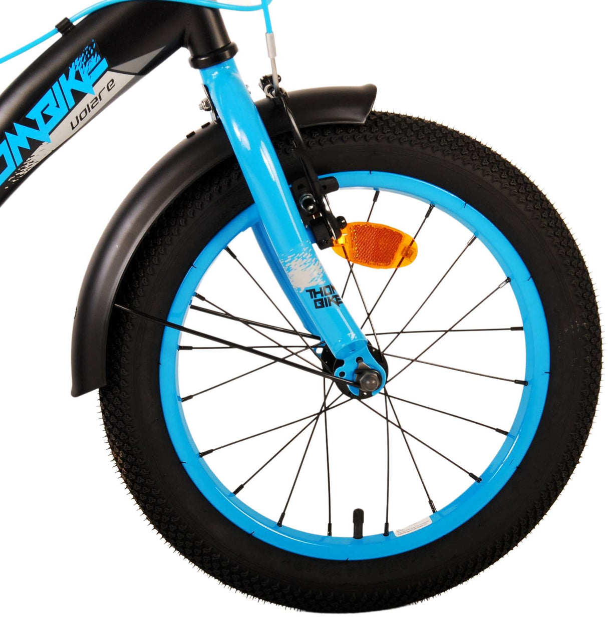 Volare Thombike Kinderfahrrad - Jungen - 16 Zoll - Schwarz Blau - Zweihandbremsen