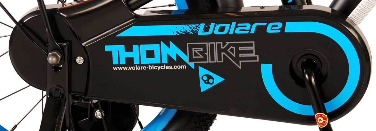 Volare Thombike Kinderfahrrad - Jungen - 16 Zoll - Schwarz Blau