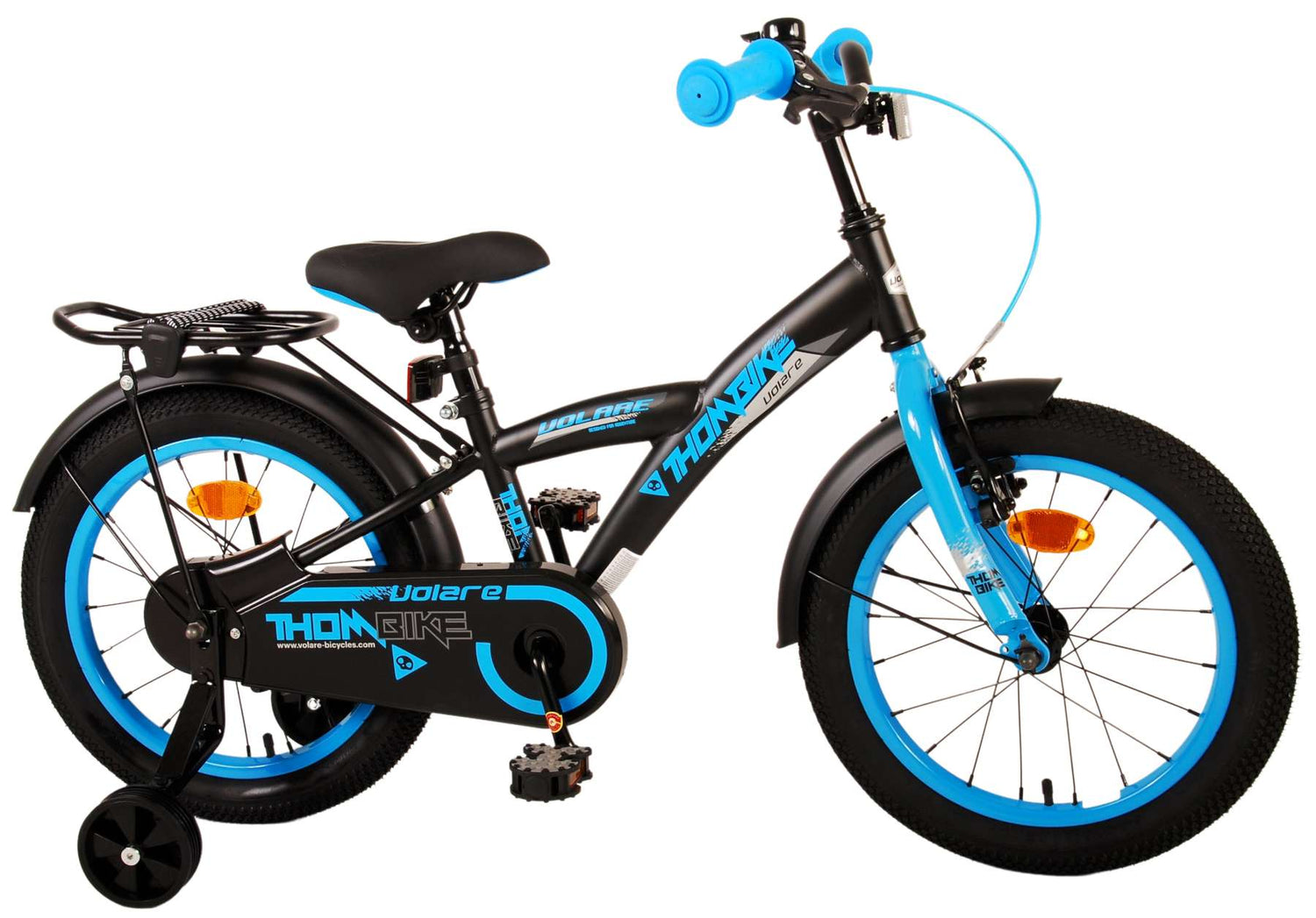 Volare Thombike Kinderfahrrad - Jungen - 16 Zoll - Schwarz Blau
