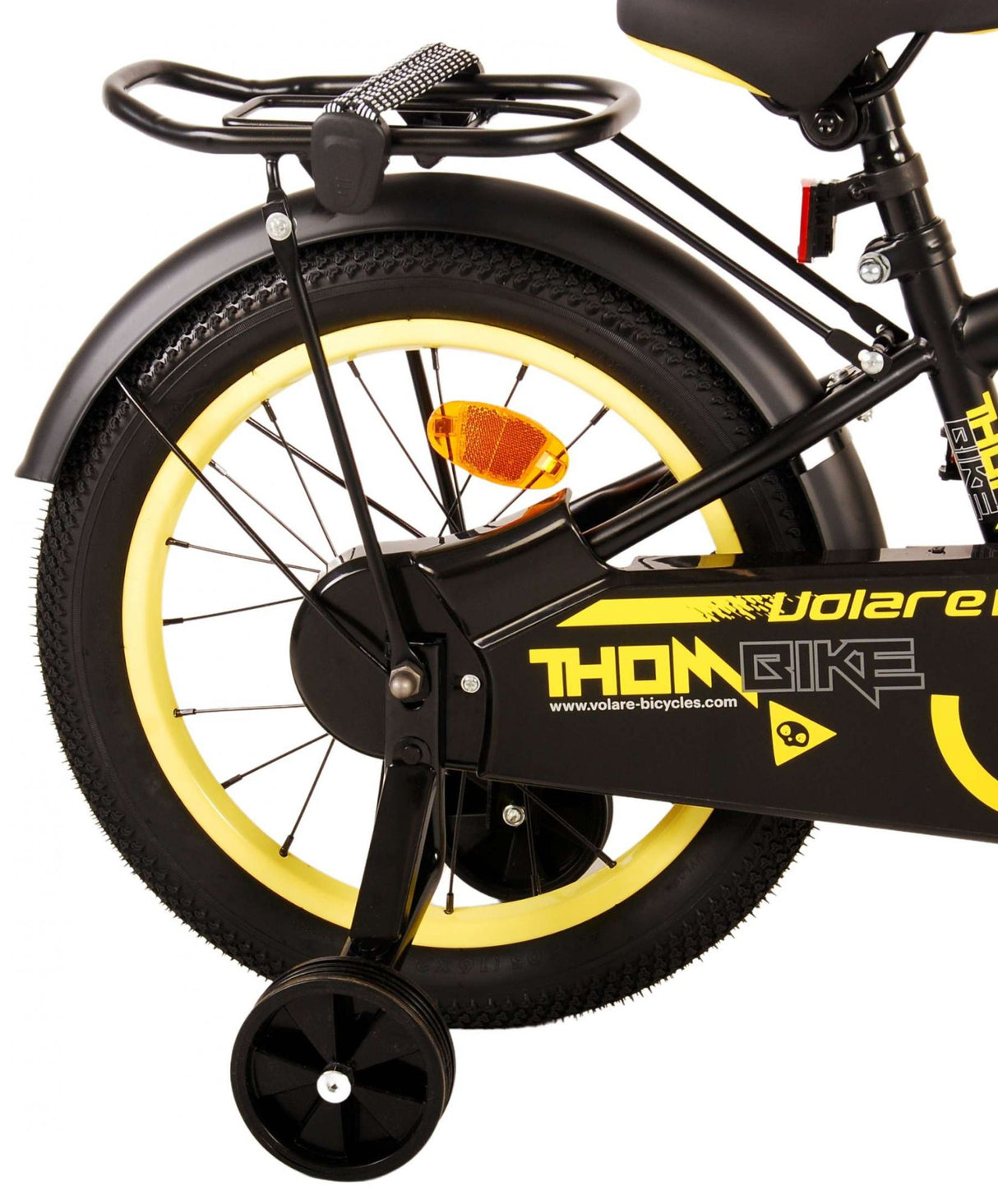 Volare Thombike Kinderfahrrad - Jungen - 16 Zoll - Schwarz Gelb