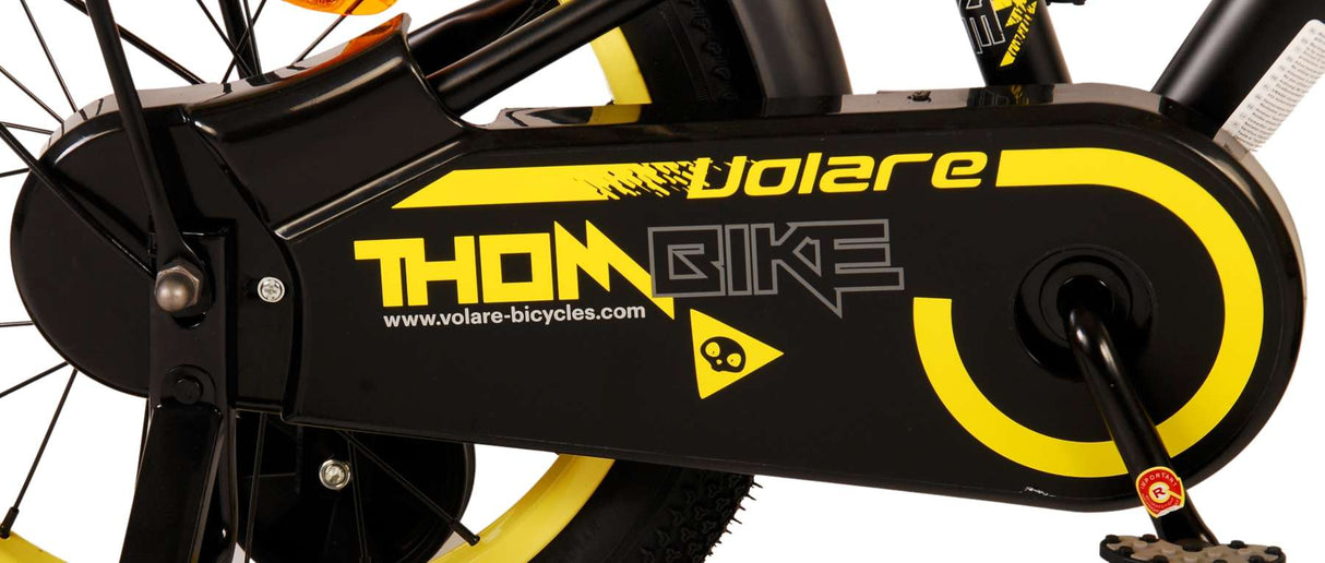 Volare Thombike Kinderfahrrad - Jungen - 16 Zoll - Schwarz Gelb