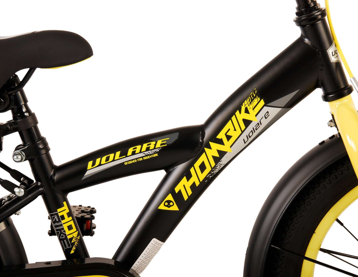 Volare Thombike Kinderfahrrad - Jungen - 16 Zoll - Schwarz Gelb