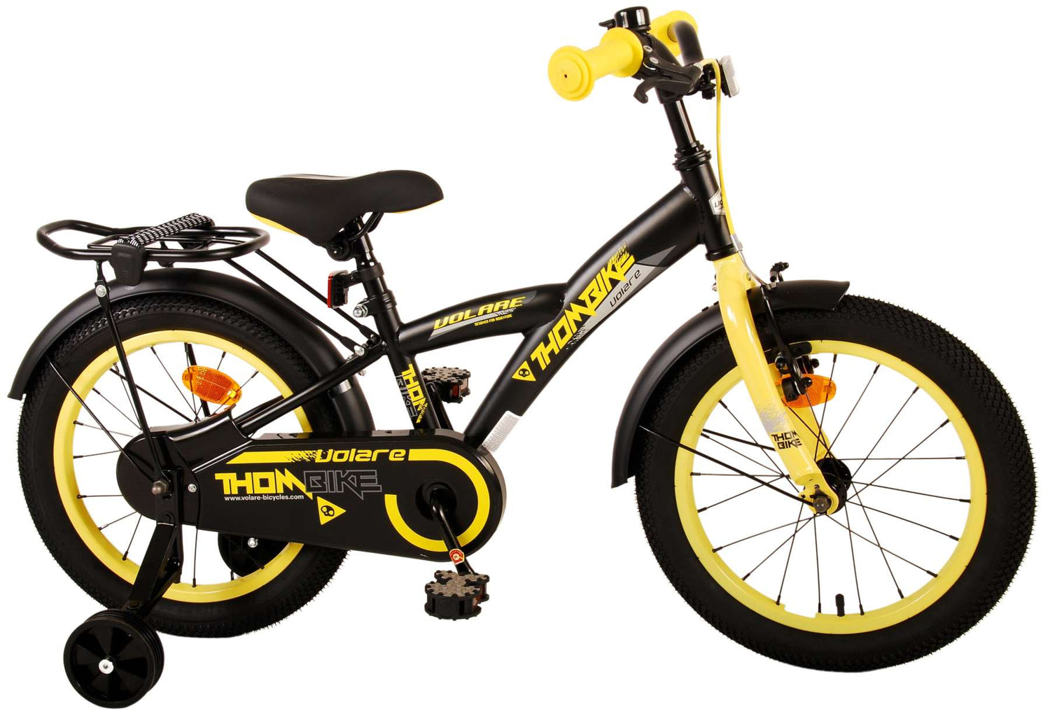 Volare Thombike Kinderfahrrad - Jungen - 16 Zoll - Schwarz Gelb