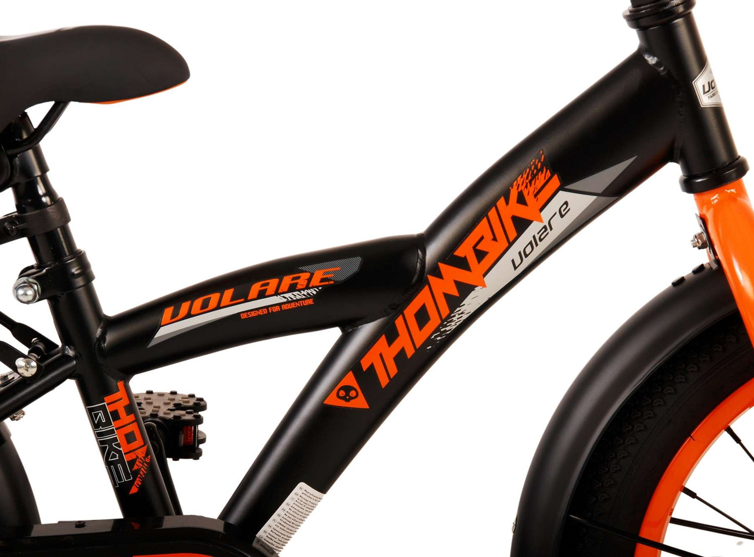 Volare Thombike Kinderfahrrad - Jungen - 16 Zoll - Schwarz Orange