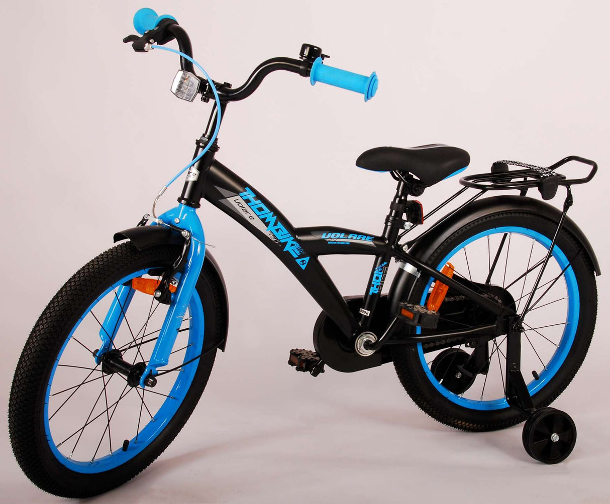 Volare Thombike Kinderfahrrad - Jungen - 18 Zoll - Schwarz Blau