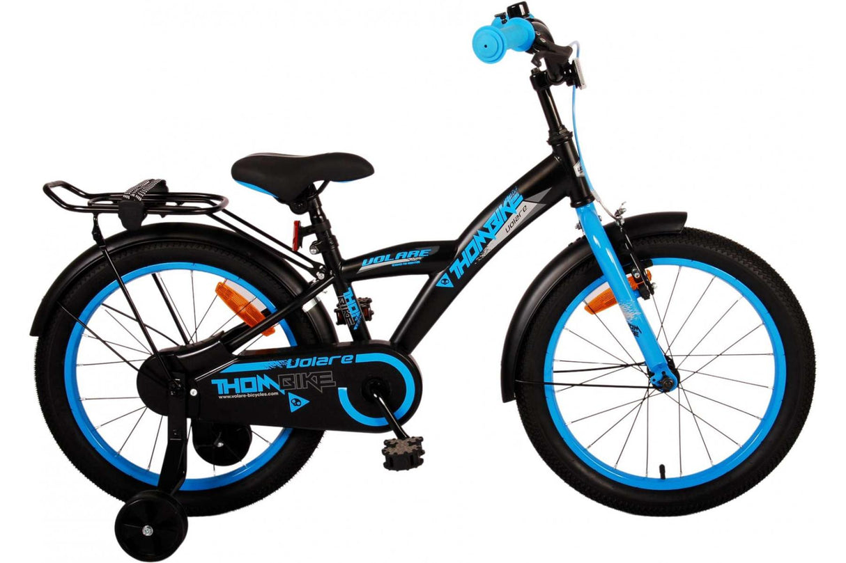 Volare Thombike Kinderfahrrad - Jungen - 18 Zoll - Schwarz Blau