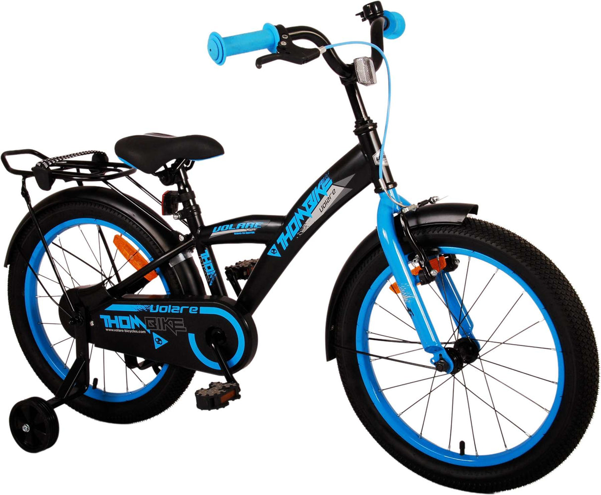 Volare Thombike Kinderfahrrad - Jungen - 18 Zoll - Schwarz Blau