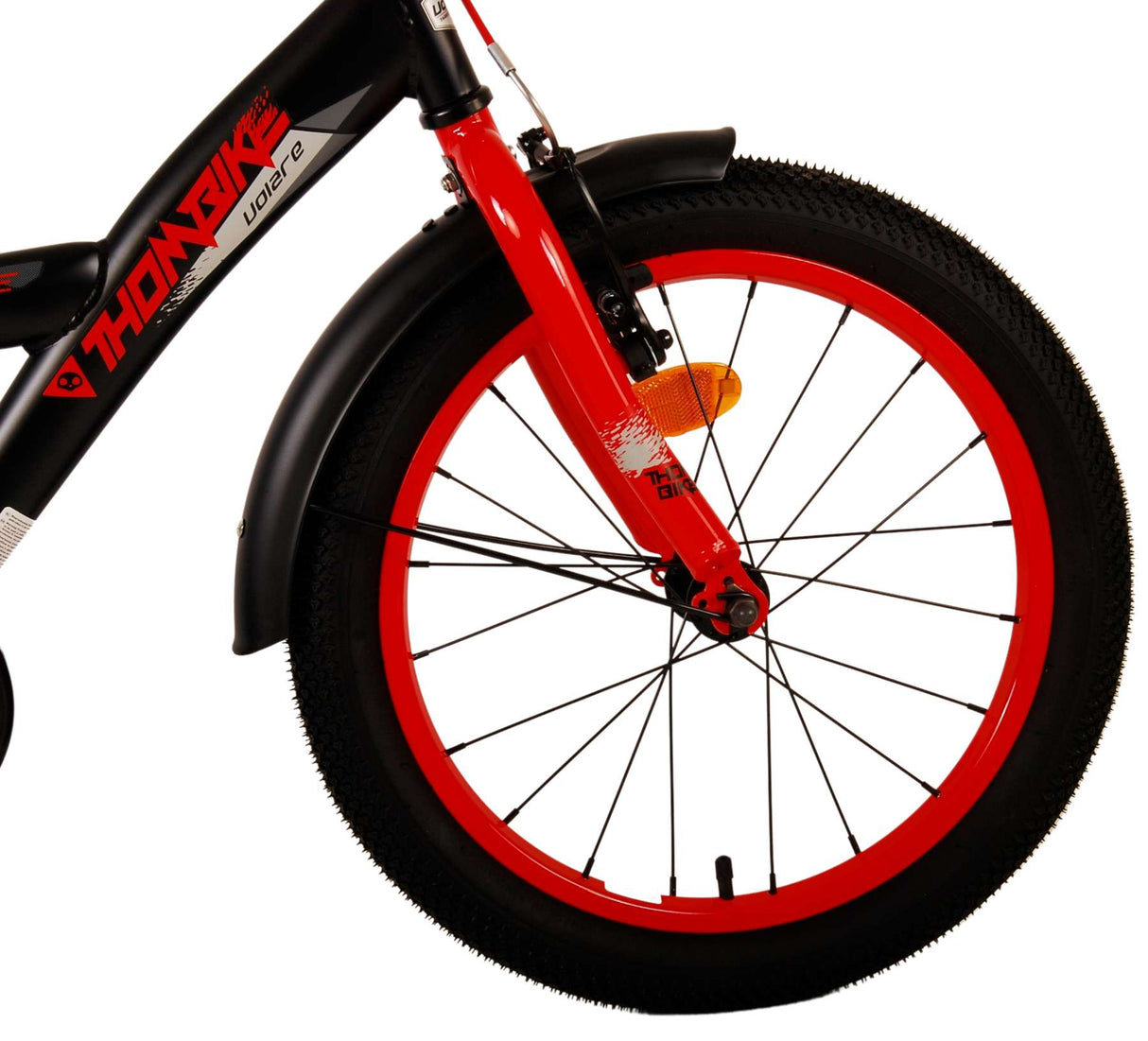 Volare Thombike Kinderfahrrad - Jungen - 18 Zoll - Schwarz Rot